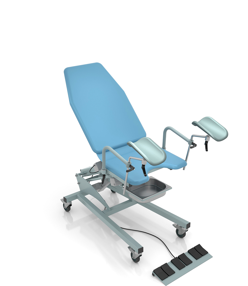 Стол гинекологический для осмотра терапевтических процедур механический с осветительной лампой