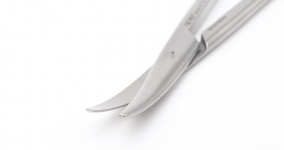 Ножницы Mayo-Stille, изогнутые, тупоконечные, с ТС вставками. Длина 17 см.