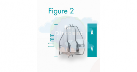 Зажим для эндоскопии атравматичный, венозный, 11 мм, 0,6-1,4 мм, вариант 2