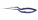 Микроножницы с байонетной ручкой 2 типа, закругленным кончиком, плоским лезвием 15,3 мм, изогнутые вправо, общ. длина 180 мм, рабочая длина 80 мм