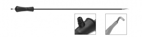 Монополярные электроды, 330 мм, 5 мм,c каналом, с керамическим кончиком, L-образный  крючок