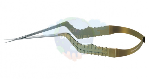 Микроножницы с тонким прямым лезвием 20,5 мм, прямые, размер M, общ. длина 190 мм, рабочая длина 80 мм