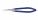Микроножницы с прямой ручкой, острым кончиком, плоским лезвием 13,3 мм, прямые, общ. длина 180 мм