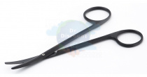 Ножницы Metzenbaum-Baby, изогнутые, черные, длина 14,5 см