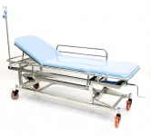 MET INOX Тележка-каталка для перевозки больных с регулировкой высоты из нерж. стали, колеса D=150mm