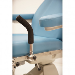 Кресло гинекологическое электроприводное в комплекте со стулом врача, синее