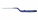 Микроножницы с байонетной ручкой 2 типа, тупым кончиком, изогнутым вверх лезвием 13,3 мм, прямые, общ. длина 180 мм, рабочая длина 80 мм