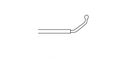 Крючок нейрохирургический Caspar изолированный, длина 25 см, форма на выбор.