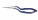 Микроножницы с байонетной ручкой 2 типа, острым кончиком, изогнутым вверх лезвием 13,3 мм, прямые, общ. длина 180 мм, рабочая длина 80 мм