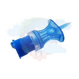 Фильтр-канюля аспирационная "ПолиСпайк-V-Плюс BRCap", С клапаном обратного тока жидкости, воздушный фильтр 0,1 мкм, гидрофобный фильтр 5 мкм, Цвет крышки-синий (100 шт/уп.)