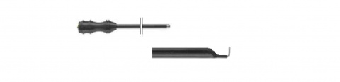 Монополярные электроды с ВЧ коннектором, с L-образный крючок, 4 мм, 330 мм, Ø 5 мм
