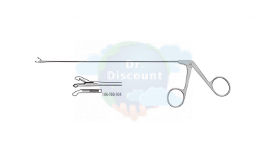 Щипцы эндоскопические захватывающие для ларингоскопии, изогнутые влево, вариант 1