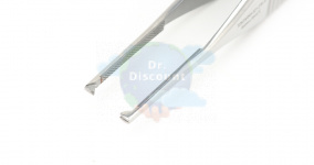Пинцет хирургический Micro-Adson, 1х2-зубый, прямой, с ТС вставками, длина 15 см
