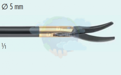 Ножницы эндоскопические изогнутые "Metzenbaum", с двумя подвижными браншами 18 мм, с керамическим покрытием CERACUT®