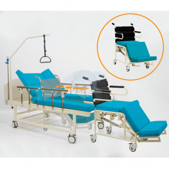 MET INTEGRA Механическая функциональная медициская кровать с интегрированным креслом-каталкой