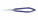 Микроножницы с прямой ручкой, острым кончиком, плоским лезвием 20,3 мм, изогнутые вправо, общ. длина 180 мм
