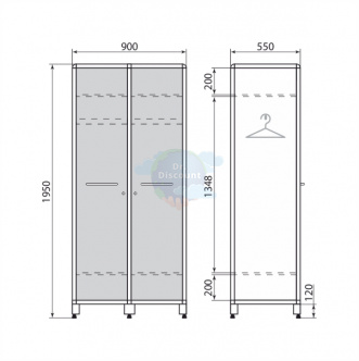 Шкаф для одежды  ДМ-6-001-14 (код 2001.29)