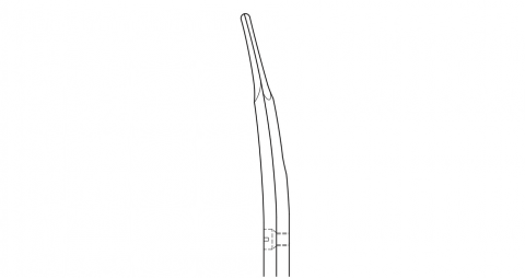 Ножницы Stevens тупоконечные, изогнутые, supercut, длина 18 см.