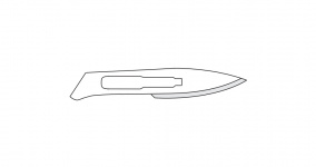 Нож микрососудистый, Fig. 18, для ручки 4,9, 100 шт. /уп. (лезвие для скальпеля)