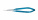 Микроножницы с прямой ручкой, закругленным кончиком, изогнутым лезвием 18 мм, изогнутые вверх, общ. длина 180 мм