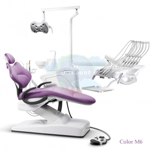 GreenMED S300 COLORFUL – Стоматологическая установка с мягкой обивкой и с верхней подачей