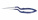 Микроножницы с байонетной ручкой 1 типа, закругленным мини-кончиком, изогнутым лезвием 8,3 мм, прямые, общ. длина 180 мм, раб. длина 77 мм