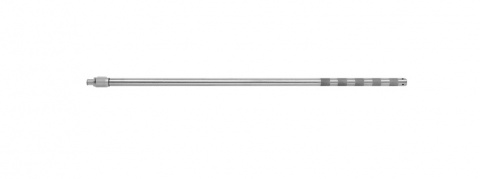 Трубка 340 мм, с маркерами глубины, с резьбой, для рукояток с 300-167-100, 4x4 отверстия на дистальном конце, 10 мм